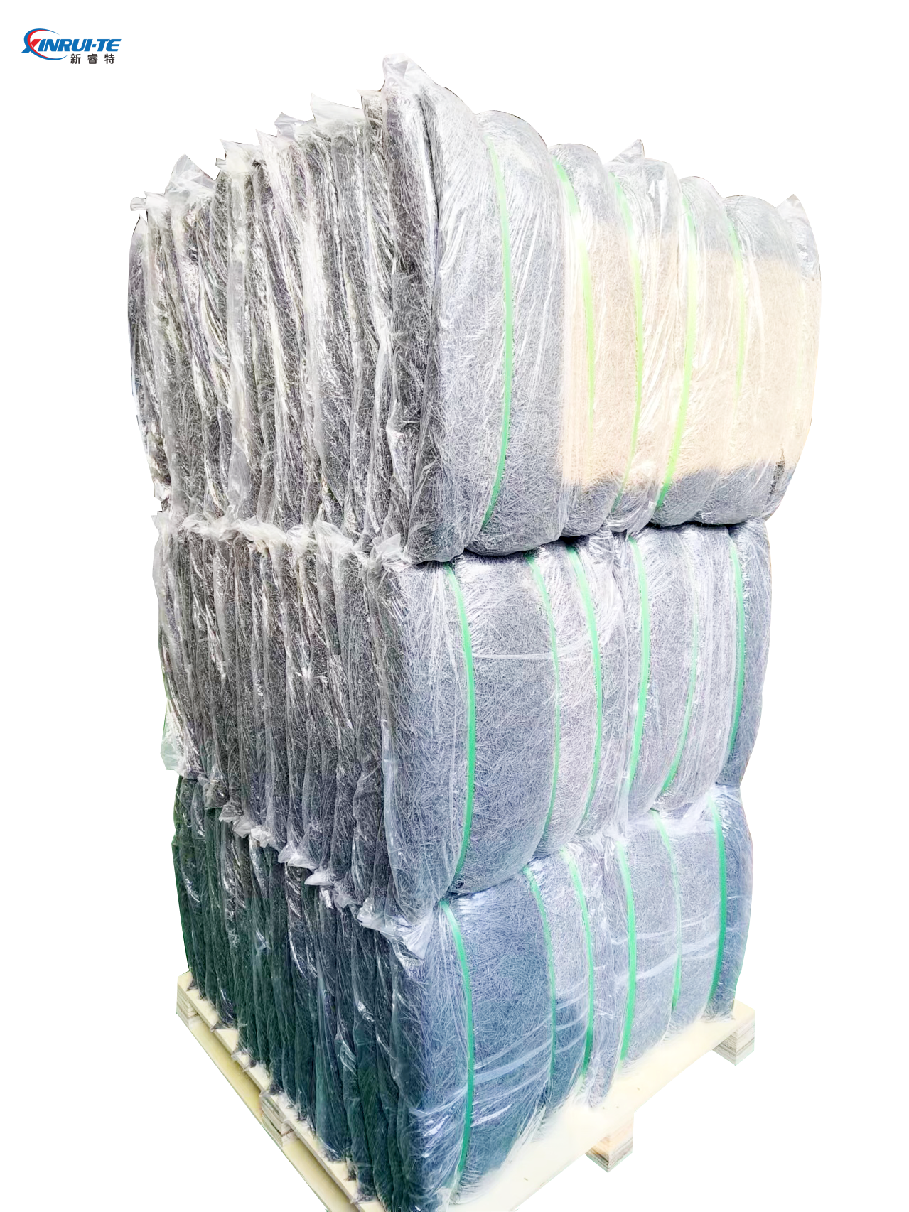  Fibras PP cinzentas em relevo de alta resistência para concreto pulverizado