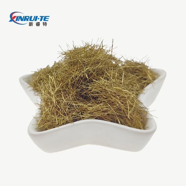 fibra de aço revestida de cobre resistente à corrosão 2850MPa de 0,2mm×13mm micro para UHPC